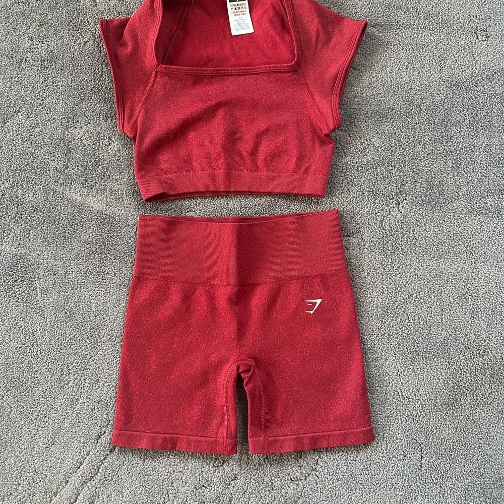 Red Gymshark Workout Set